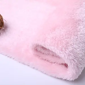 Çift taraflı tam söndürme katı pamuk yün peluş sıcak tutmak konfeksiyon kumaş için % 100% Polyester örme kumaş pijama