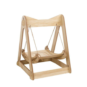 Lit à bascule en <span class=keywords><strong>bois</strong></span> à double couche avec cadre antidérapant, nid <span class=keywords><strong>suspendu</strong></span> pour animaux de compagnie, balançoire pour chat - Product Image 3