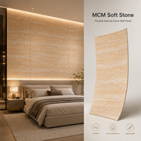 Revêtement mural flexible en pierre ardoise MCM sur mesure OEM, ultra-fin et pliable, pour la rénovation des murs extérieurs courbes des villas
