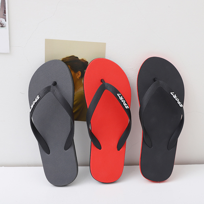 Wholesale Summer Beach Shoes PVC Flipflops Soft Non-slip Slipper Flat for Men