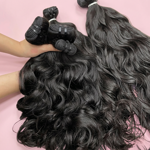Extensiones de Cabello Humano Vietnamita Virgen de Primera Calidad – Ondulado Natural, Puntas Gruesas y Voluminosas, Proveedor de Fábrica - Product Image 6
