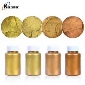 KOLORTEK-pigmento en polvo de latón para tinta/Pintura/impresión/recubrimiento, polvos de bronce con perlas doradas y cobre