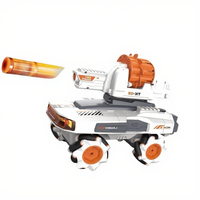 Tank RC 2-en-1 à balles souples avec double pulvérisation et lumières LED, voiture télécommandée 2.4G pour enfants et adultes – Cadeau