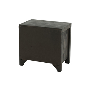 2 <b>Drawers</b> Nightstand In Espresso Wood Finish Modern Bedroom <b>Storage</b> <b>Drawer</b> Unit - Product Image 6