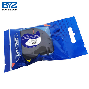 Cinta de Etiquetas Térmicas <span class=keywords><strong>Dymo</strong></span> LetraTag Compatible de Buena Calidad, Plástico 16951, Negro sobre Transparente, 12mm*4m, para Impresora de Etiquetas - Product Image 4