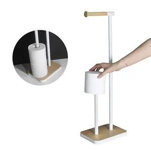 2023 New arrival Dailyart Brand White color high quality bamboo toilet paper holder