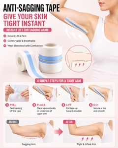 XINRUI Bande adhésive liftante instantanée pour les bras - Bande de lifting pour bras, cuisses et dos affaissés - Bande corporelle invisible et résistante à la transpiration - Product Image 2