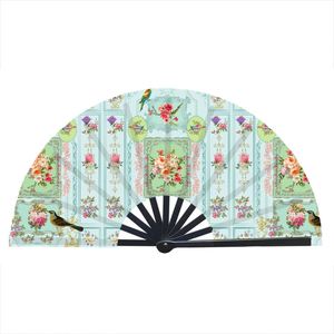 Éventail en plastique peint écologique de 33 cm, style Japandi, avec motif floral sculpté, idéal pour les événements sportifs et les fêtes (vente en gros) - Product Image 6
