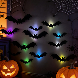 Decoraciones de Halloween con Murciélagos, Adhesivos Negros para Decoración del Hogar, Decoración Vintage de Pared para Halloween - Product Image 4