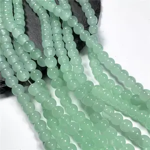Factory Wholesale Smooth Round Glass Beads Colorful Jewelry Making DIY Accessory Crystal Glass Beads