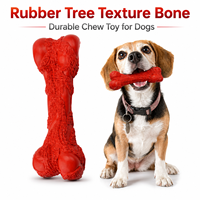 Jouet pour chien en caoutchouc personnalisé, indestructible, à texture bois, pour les mâchoires agressives