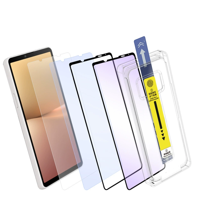 For Sony Xperia 1 5 10 III IV V VI Anti Blue Light Dust-Free Phone Tempered Glass Screen Protector Installation Kit Applicator