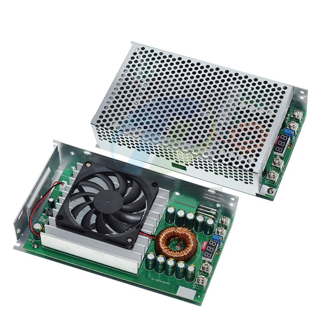 50A 1500W DC 15-90V to 2.5-72V Step-Down Power Module Adjustable Regulated Voltage Power Supply Buck Converter With Voltmeter