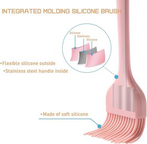 <b>Silicone</b> BBQ Oil Brush Heat Resistant Food Brush Spread Oil Butter Sauce for BBQ Grill <b>Baking</b> Kitchen Cooking Brush - Product Image 2