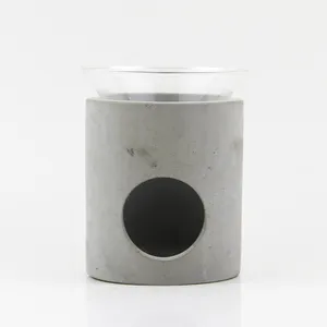 Wholesale Nattural Cement Fragrance Burner Tart Warmer With Tealight And Essential Oil