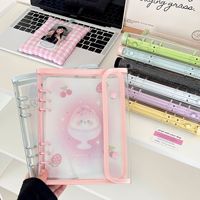 Album de rangement pour idoles de la K-pop, format A5, en PVC, avec double boucle, à feuilles mobiles, avec petites pages pour cartes