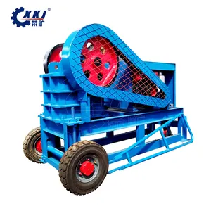 Mini Mobile Stone jaw Crusher for copper ore with diesel engine supplier sale price