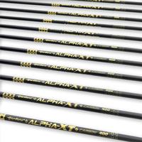 Flèches en carbone pur Pandarus Archery ALPHA-XT 4,2 mm ID avec ailettes Shield et pointe en acier inoxydable pour tir à l'arc recurve sur cible