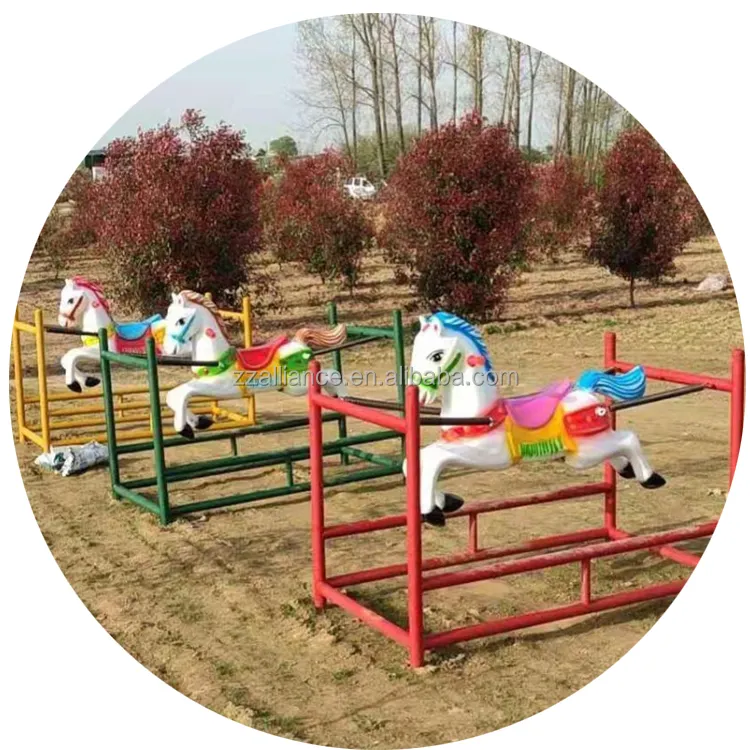 Luna park giochi swing giostre cavallo in fibra di vetro primavera cavallo a dondolo per la vendita