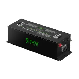 I-SWAY Lithium battery 48V 210Ah Golf Cart 10kw metal case batteries with LCD screen controller BMS 51.2V lifepo4 batteries