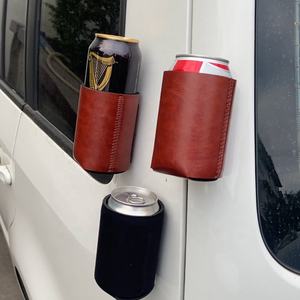 Magnetische blanco kunstleren koozy blikjeshouder PU schuim bekerhouder stubbie koeler PU koozy voor laser gepersonaliseerde blikjeshouder kunstleer - Product Image 6