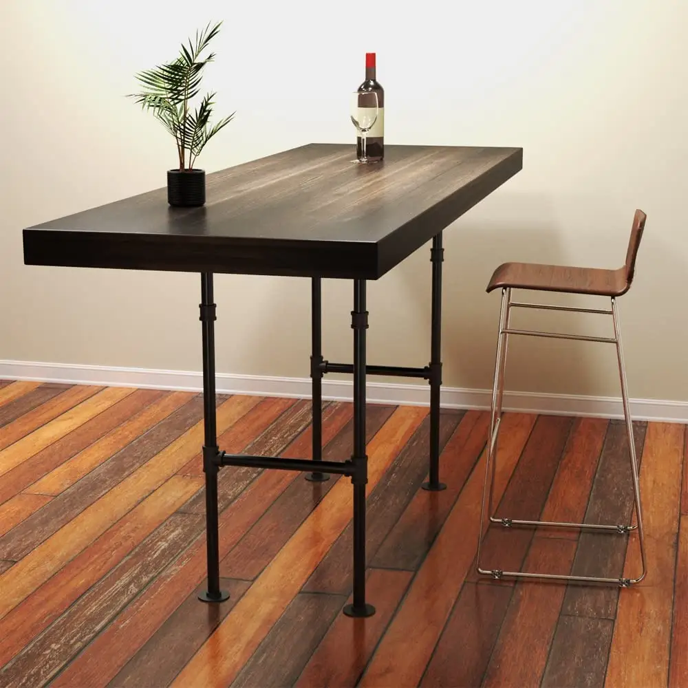 Tisch basen Rohr verschraubung Boden flansch Schwarz Gusseisen Schmiedeeisen Raw Retro mit 1/2 "Industrial Dining Table Base BS Gewinde