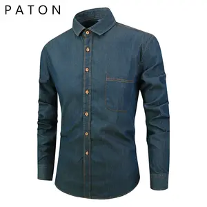 Japanese style Man jeans Shirt Custom Casual Button cotton Shirts For Men