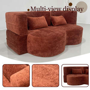 आधुनिक रीक्लिंग मॉड्यूलर बिस्तर सोफे सेट लिविंग रूम वैक्यूम पैकेजिंग संपीड़न फोम स्पंज सोफे के साथ फर्नीचर - Product Image 4