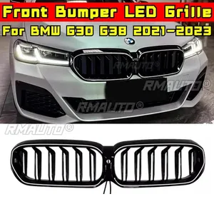 Grilles de radiateur supérieures LED de style racing pour BMW Série 5 G30 G38 2021-2023, pièce extérieure de pare-chocs avant de voiture - Product Image 1