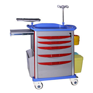 Carrello di emergenza del carrello della medicina dell'ospedale dell'abs dell'attrezzatura medica del produttore - Product Image 1