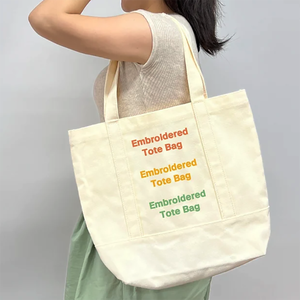 Bon marché, fourre-tout à broderie réutilisable, sac vintage, sacs à main en <span class=keywords><strong>toile</strong></span> populaires pour femmes - Product Image 4