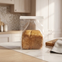 Sacs de boulangerie entièrement transparents avec fermeture à clip pour pain et pâtisserie, minimalistes et écologiques, vente directe d'usine, personnalisables