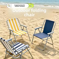 Chaise pliante moderne minimaliste en aluminium pour l'extérieur, ultra-légère, idéale pour la plage, la pêche et le camping