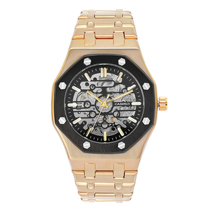 Orologio da <span class=keywords><strong>Uomo</strong></span> Completamente Automatico Analogico in <span class=keywords><strong>Acciaio</strong></span> Inossidabile con Quadrante Scheletrato Larghezza Cinturino 22mm Cassa Rotonda in Lega Riserva di Carica e Funzione Sveglia - Product Image 5