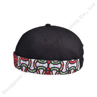 Topi Docker tanpa tepi katun musim panas desain grosir untuk uniseks topi Docker cetak kustom