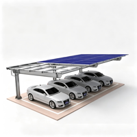 Kit de panneaux solaires pour carport, système de toit solaire pour carport, batterie au lithium solaire, système de stockage d'énergie domestique, structure de carport solaire