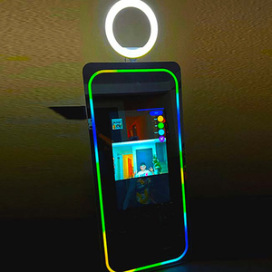 Cabina de Fotos con Espejo para Selfies, con Impresora, Espejo con Luz, Cabina de Fotos con Espejo, Autoservicio, 110V - Product Image 1