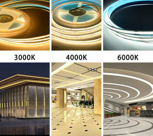 Chiếu sáng trong nhà 24V COB LED Strip ánh sáng 320LED trắng tự nhiên cri90 + dotless DIY phòng ngủ bàn trang điểm linh hoạt dải ánh sáng - Product Image 3