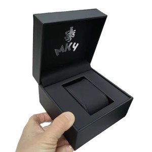 Rectangle <b>Watch</b> Box Leatherette <b>Case</b> with Faux Leather Interior Dustproof Storage for Men's <b>Watches</b> - Product Image 6