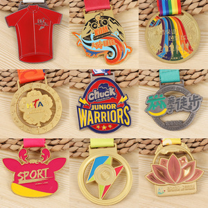 Medallas Deportivas Personalizadas de Metal, Aleación de Zinc, Oro, Plata, Bronce, Maratón, Atletismo, Fútbol, Baloncesto, Taekwondo, Natación, Baile - Product Image 2