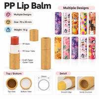 Baume à lèvres en tube de papier kraft écologique avec logo personnalisé/marque privée, formule hydratante, vente en gros OEM/ODM 10g