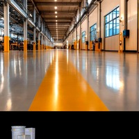 Peinture époxy auto-nivelante pour sols, résistante à l'usure, antidérapante, haute dureté, pour garage, maison, usine, béton