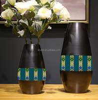 Housse de vase avec logo croix d'Éthiopie, nœuds de chaise décoratifs en tissu avec élastique pour la décoration de mariages et d'événements