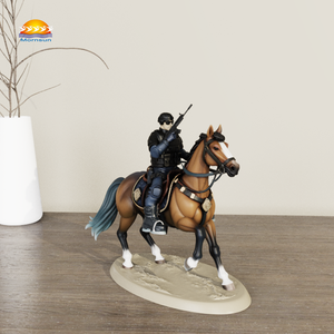 Estatua de oficial de policía montada en resina moderna de alta calidad personalizada, estatuilla de resina hecha a mano al por mayor para decoración de oficina o hogar - Product Image 4