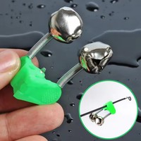 Alarme de pêche sur glace d'hiver, cloche de signalisation pour la pointe de la canne à pêche, pince de fixation, accessoires de pêche nocturne, matériel de pêche, alarmes de pêche, cadeaux