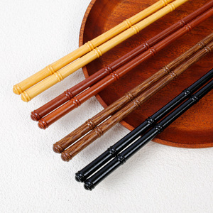 Palillos de bambú de madera maciza, redondos, antideslizantes, estilo japonés, puntiagudos, para uso doméstico - Product Image 4