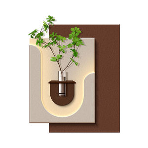 Современная декоративная картина в скандинавском стиле с УФ-гравировкой под песчаник, светодиодной подсветкой и декором в виде вазы для интерьера дома - Product Image 6