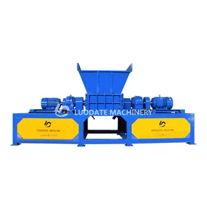 Double Shaft Waste Truck Car Tire Shredder Grinder Machine Automatic Used Tyre Recycling Plant for Rubber Pellet