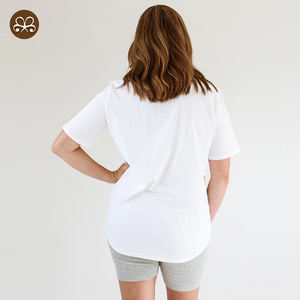 100% coton ourlet incurvé <span class=keywords><strong>allaitement</strong></span> maternité <span class=keywords><strong>t</strong></span>-<span class=keywords><strong>shirt</strong></span> avec deux cô<span class=keywords><strong>t</strong></span>és fermetures <span class=keywords><strong>éclair</strong></span> invisibles - Product Image 3