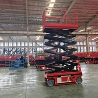 Nouvelle table élévatrice à ciseaux hydraulique portable entièrement électrique OEM en matériau ABS 2,43x1,22x2,28m (vitesse de levage/abaissement de 150/120 secondes)